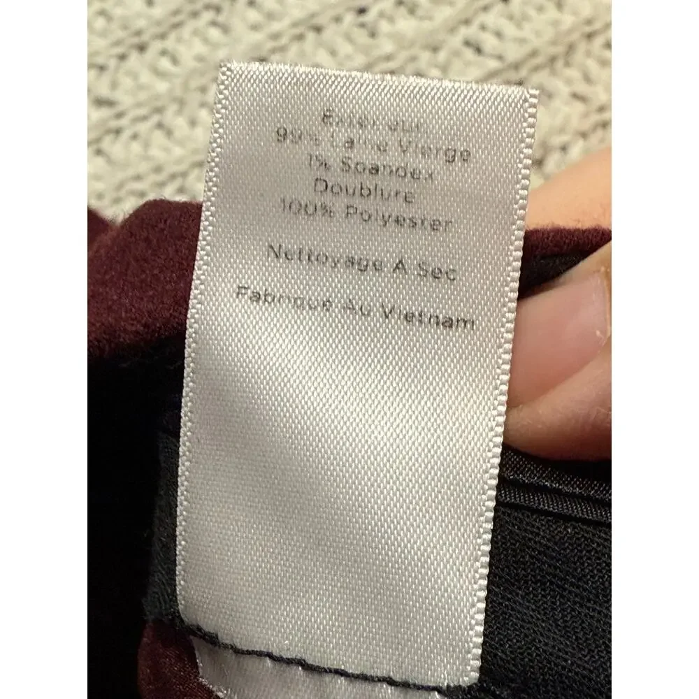 Talbots Dress Pants Trousers Wool Womens Size 6 Red Italian Lined Office Career
